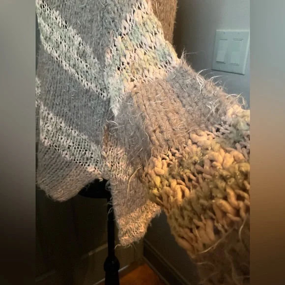 Free People Linus striped sweater XS gray and white - Picture 5 of 5